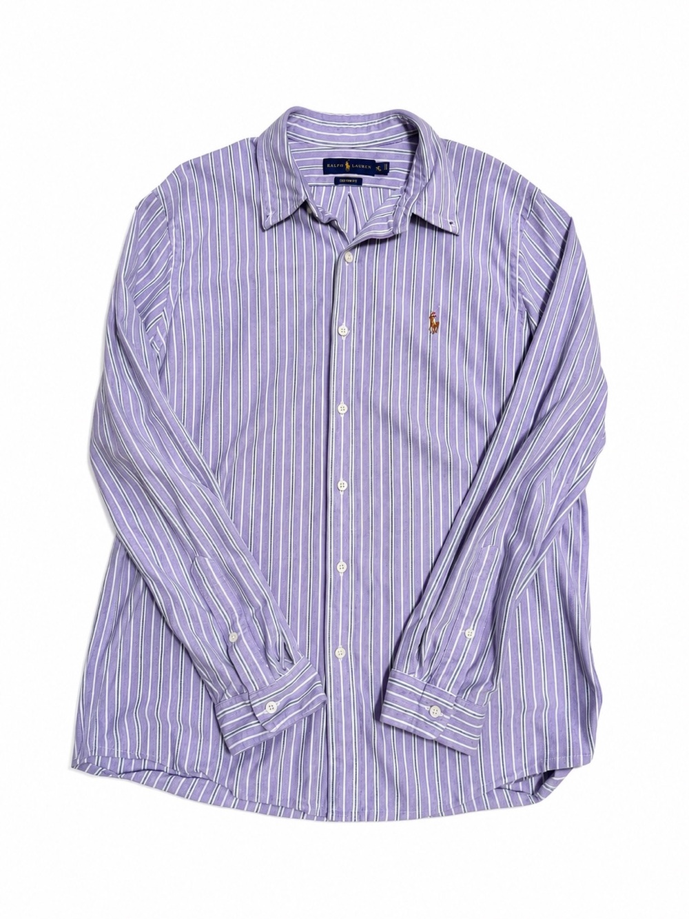 Ralph Lauren Lavender & White Striped Men’s Button-Down Shirt